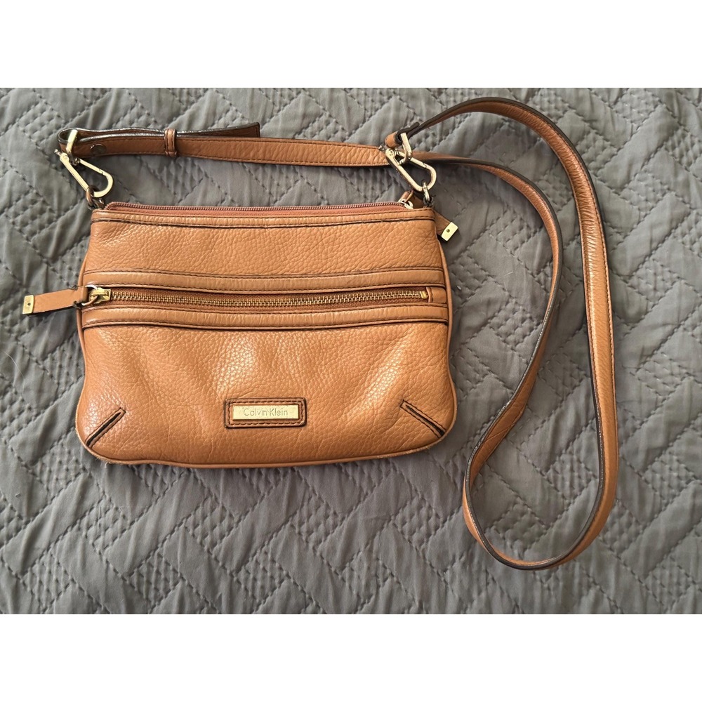 Vintage Calvin Klein Caramel Brown Crossbody Purse